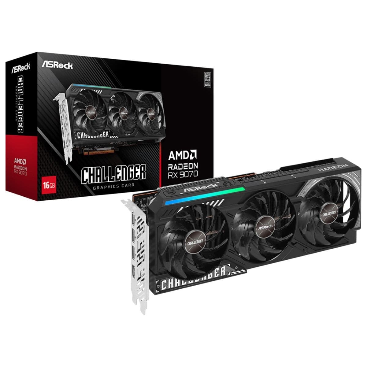 Tarjeta Asrock Radeon Rx9070 Challenger 16gb Gddr6