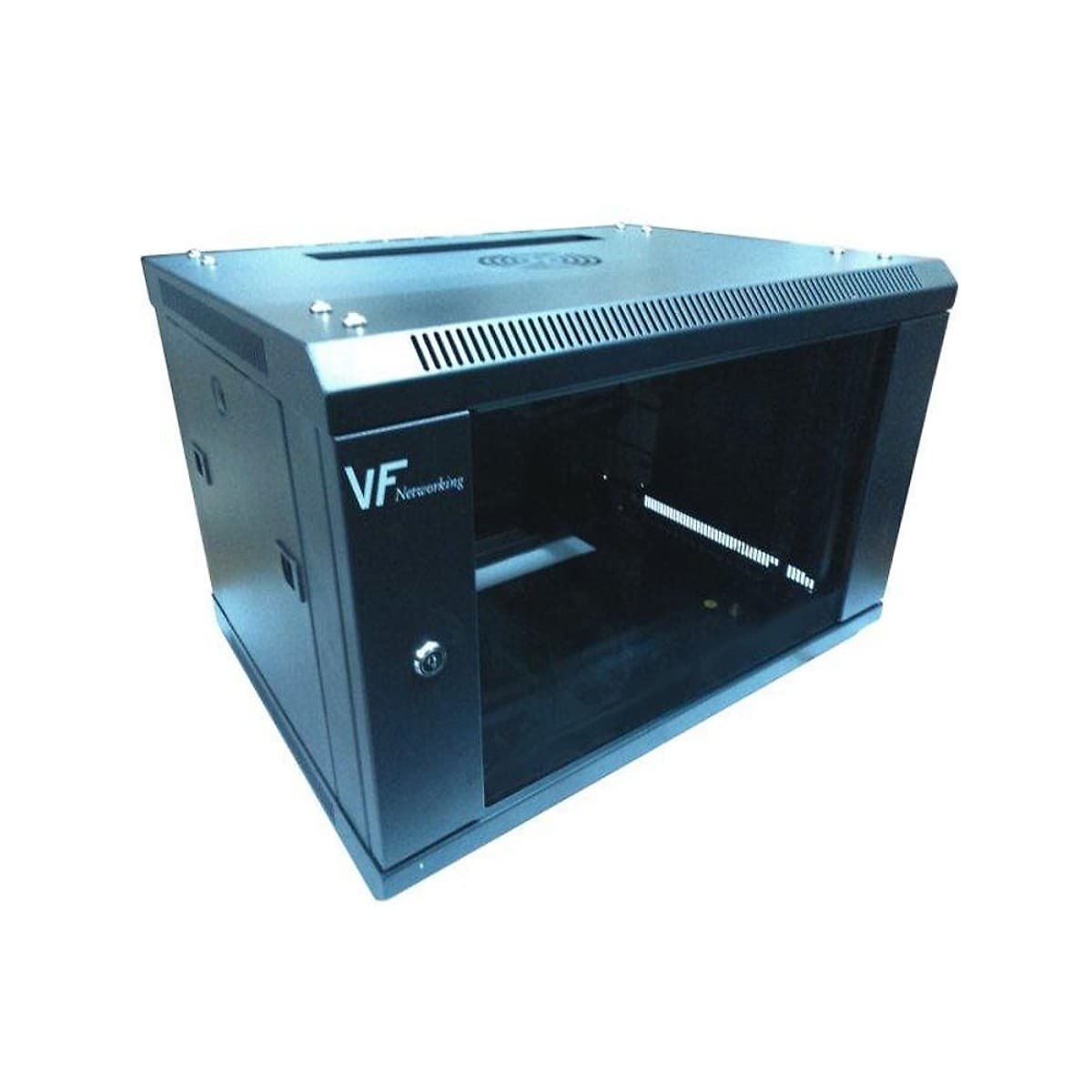 Rack 9u Negro Fijo 600x600 Inc Pdu 6 Tomas Y Tornillos