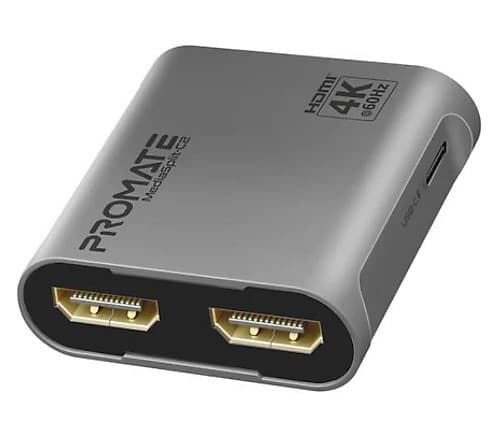 Promate Mediasplit-C2 Adaptador Hdmi A Dual Hdmi 4k Black