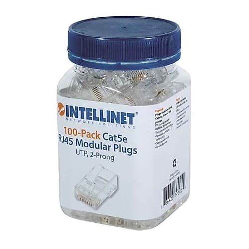 Conector Rj45 Cat5e Frasco X100 Intellinet