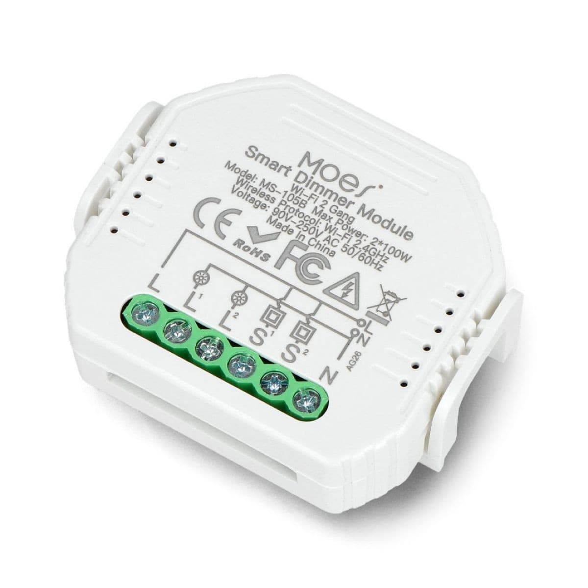 Dimmer Modulo Moes Zm-105b 2 Canales Zigbee 3.0 Tu