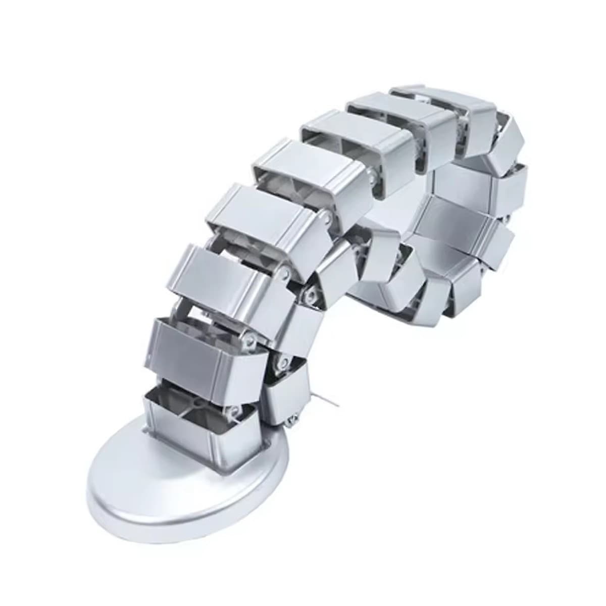 Organizador De Cables Tipo Vertebra 78 Cm - Plateada