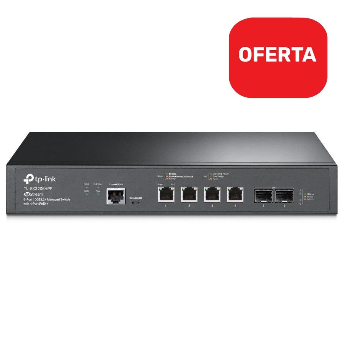 Switch Tp-Link Sx3206hpp 4pt 10g Adm 4poe++ 2sfp+