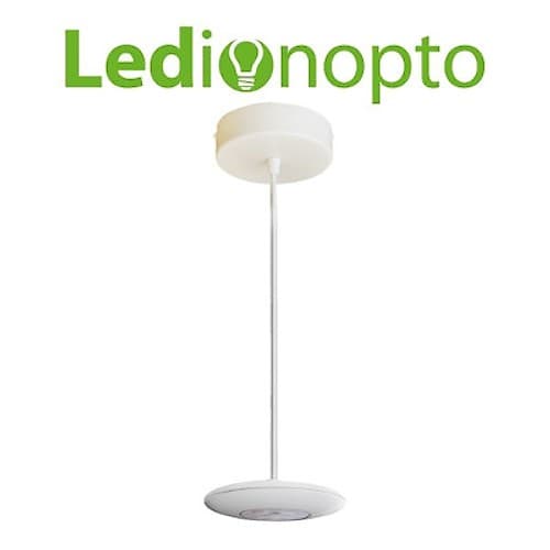 Lámpara Led Ledion Colgante 15w 3000k Aro Plateado 38° Dimerizable