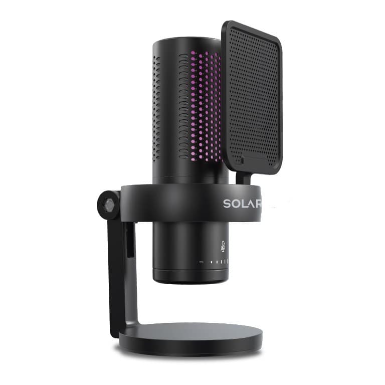 Pc Microfono Streaming Rgb Usb Lsm95b Negro Solarmax