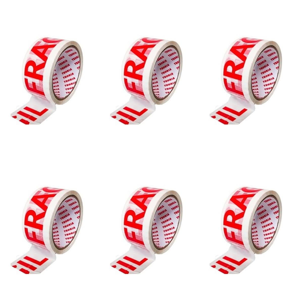 Pack X6 Cintas Adhesivas Para Embalaje Frágil 48mm X 50m