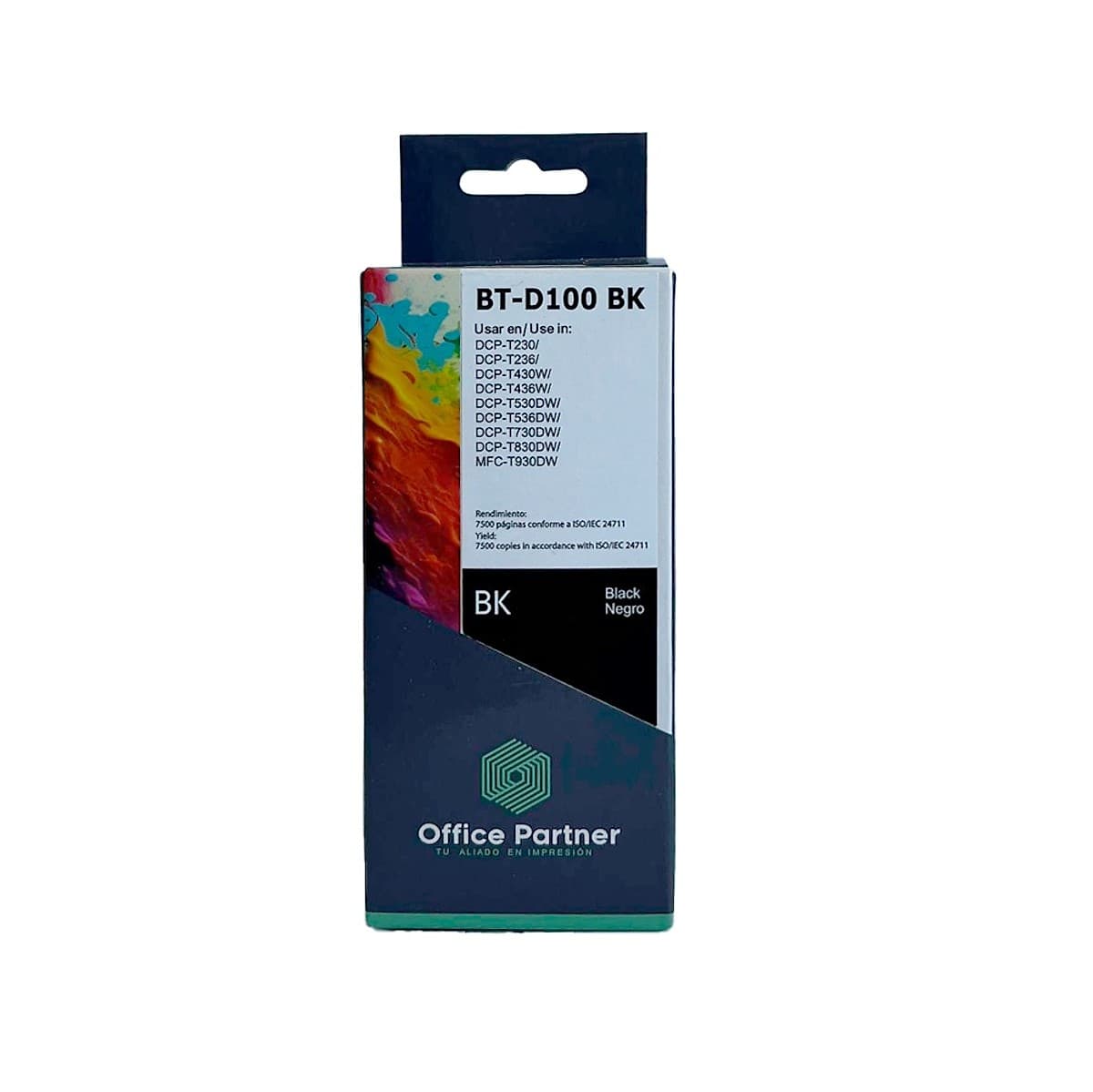 Botella De Tinta Brother Bt-D100 Bk Negra 7500 Páginas