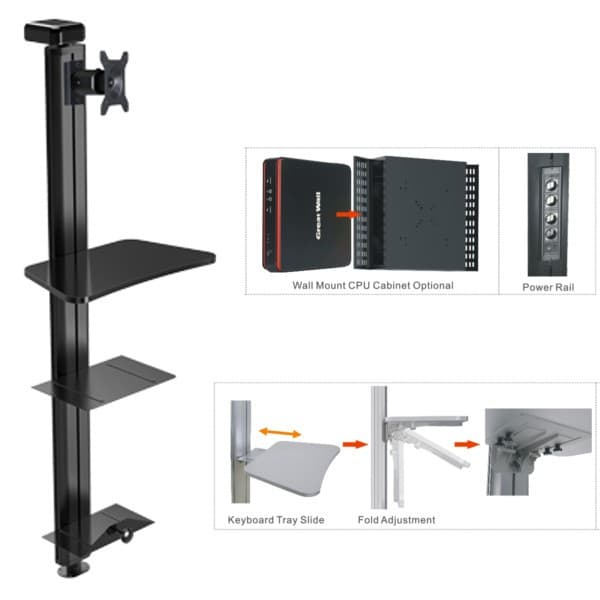 Soporte De Pared 10" A 24" C/Bases 100x100