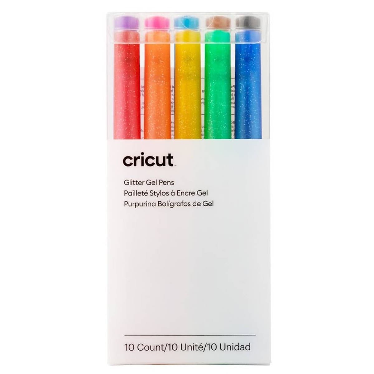 Set Bolígrafos Gel Brillantina Cricut 0.8 Mm 10 U