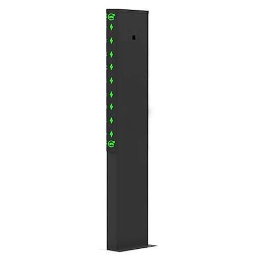 Totem Cargador Elec. Alto: 1.70m / 10 Cm Negro Led 5170-E -Protectm