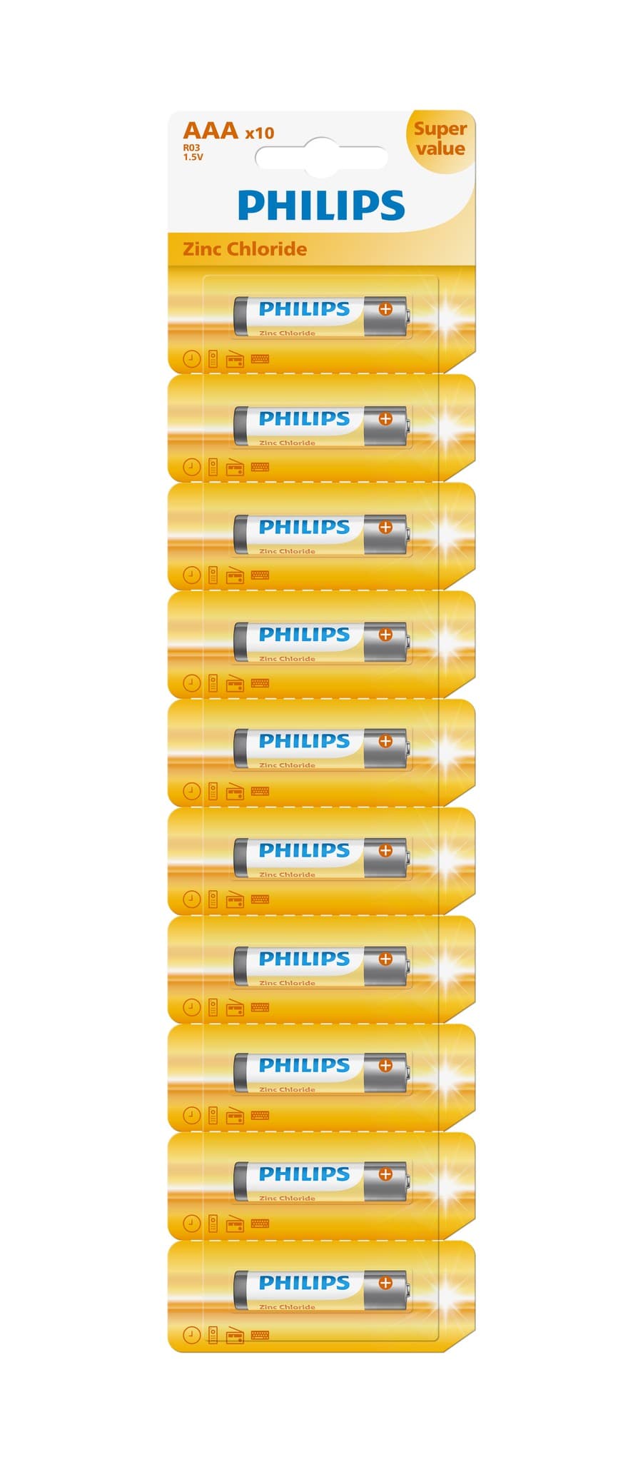 Pila Carbon / Zinc Philips Aaa Cartela X10