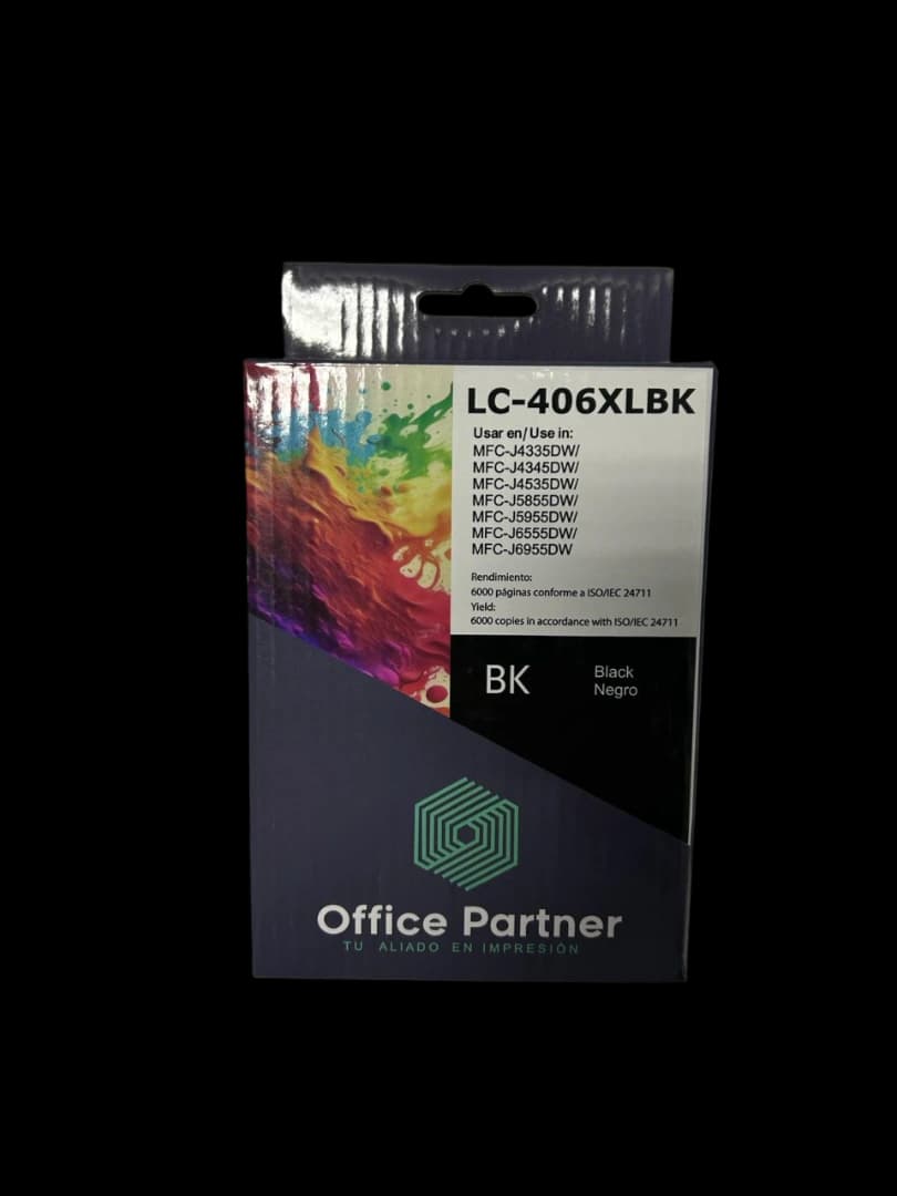 Tinta Office Partner Lc-406xlbk Negro 6000 Páginas