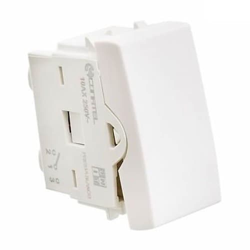 Electricidad Modulo Interruptor Combinado 10a Presta Blanco Vivion