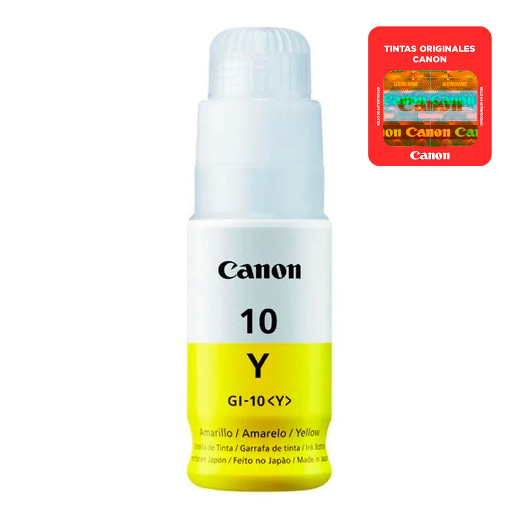 Botella De Tinta Canon Amarillo Gi-10 Y 70ml