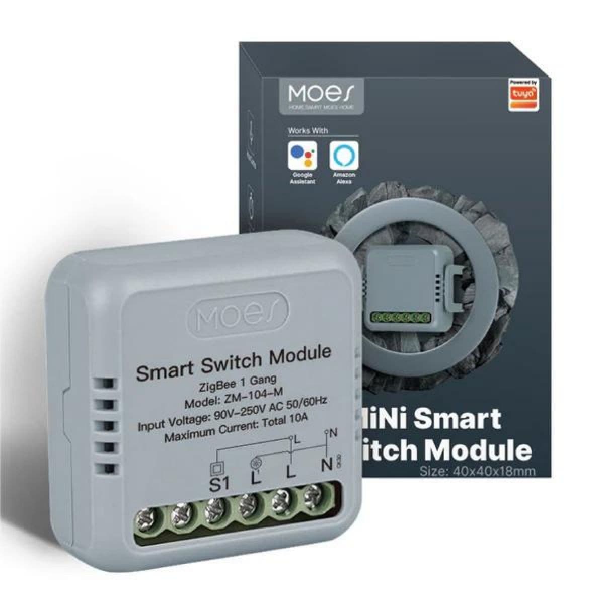Mini Interruptor Zigbee 10a C/Neutro Moes