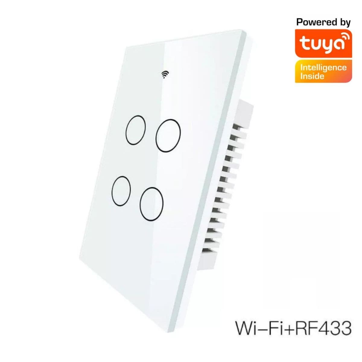 Interruptor Tactil De Pared 4 Bot Wifi + Rf433