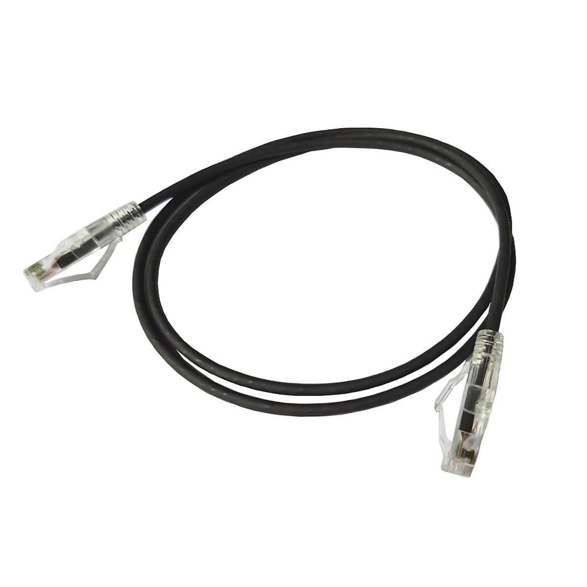 Patchcord Slim U/Utp Cat6a Led Negro 5m Lszh 28awg