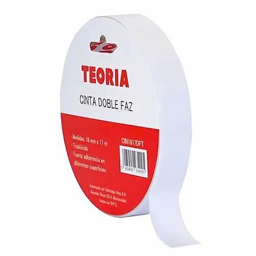 Cinta Doble Faz Teoria 18mm X 17m Blanco