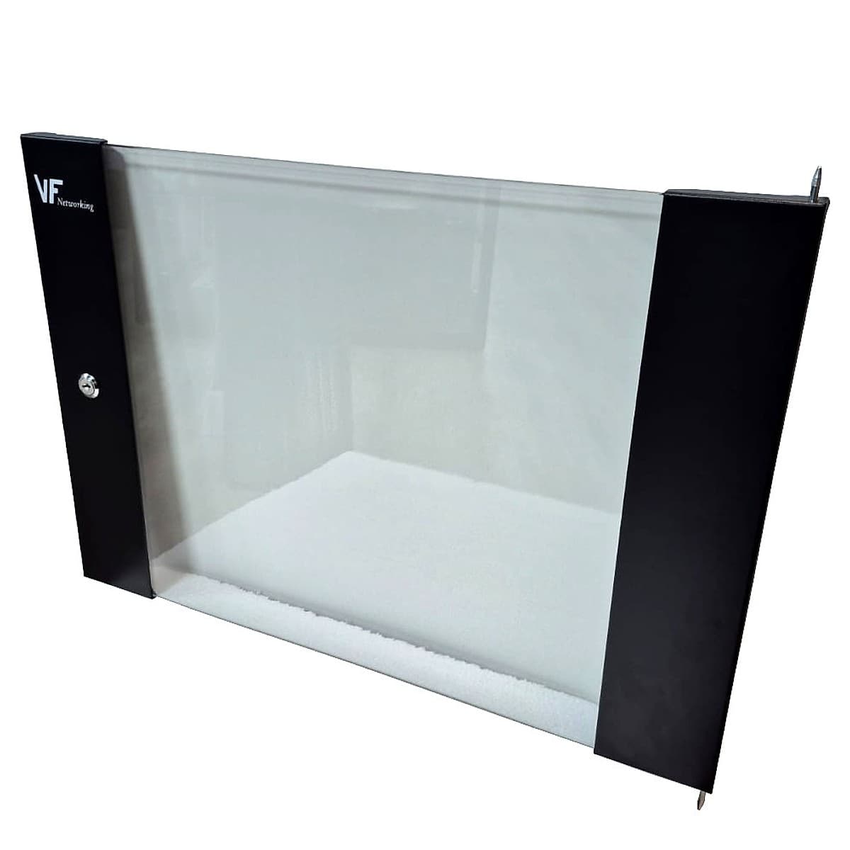 Puerta Vidrio Color Negro Para Rack De 12u