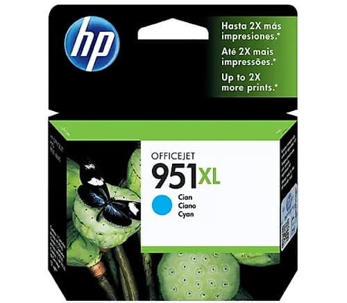 Hp Cn046al (951)Xl Cyan Officejet 8100/8600/8610 1.500 Cps(O)