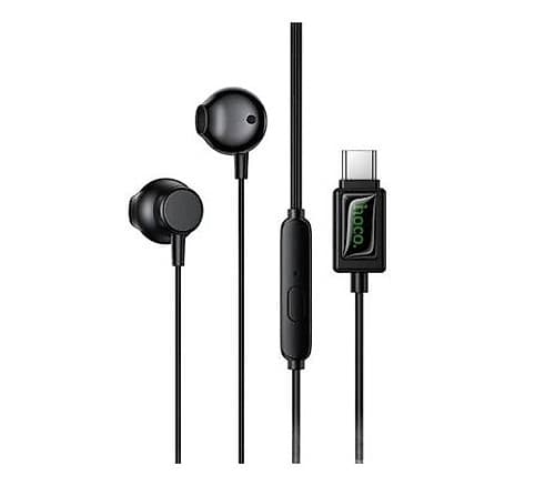 Hoco M118 Earphones C/Mic Usb-C Black