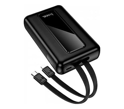 Hoco J162a Powerbank 22.5w+Pd20w 20.000mah Con Dos Cables Black