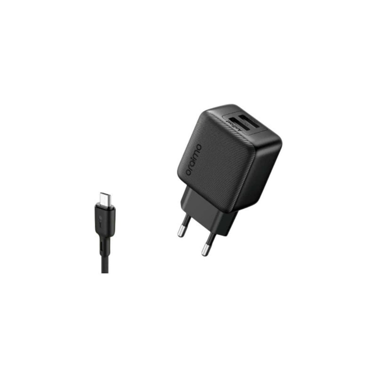 Cargador Oraimo 2usb + Cable Usb/Micro-Usb 12w Bk