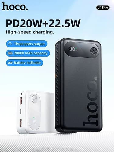 Hoco J154a Powerbank Victorious 22.5w+Pd20w 20.000mah White