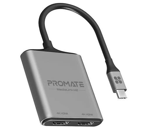 Promate Medialink-H2 Adaptador Usb-C A 2 Hdmi 4k (O)