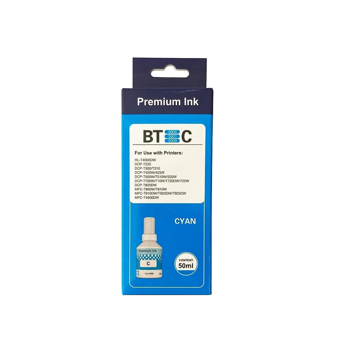 Botella De Tinta Office Partner Para Brother Bt-5001 Cyan