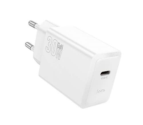 Hoco N70 Cargador Pared Usb-C Single Port Pd30w Blanco