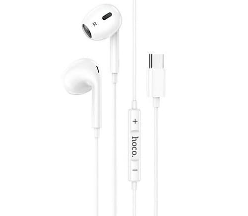 Hoco M1 Earphones Max Crystal C/Mic 3.5 White