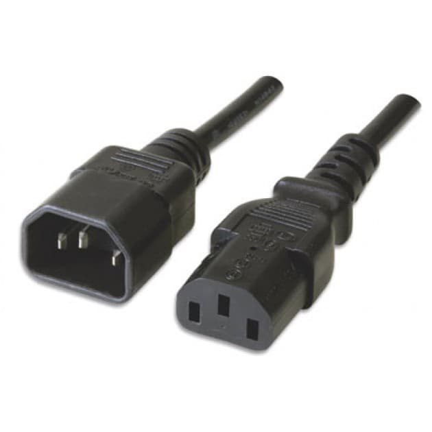 Cable Alim C13 Macho A C14 Hembra 1.8m 0.75mm Anbyte