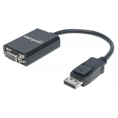 Adaptador Displayport M A Vga H 15cm Negro Manhattan