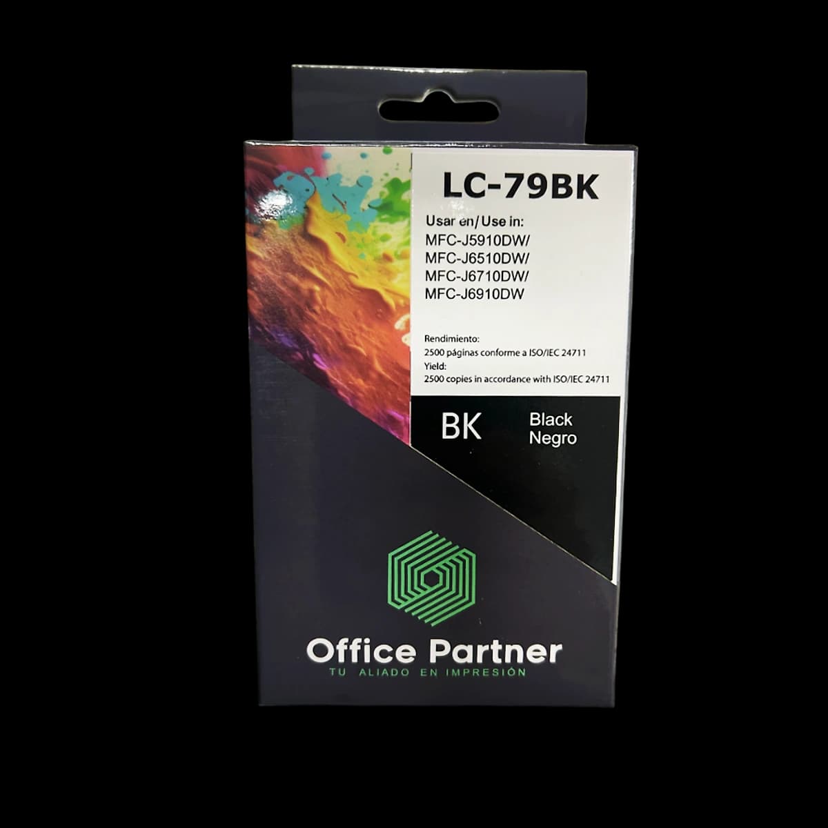Tinta Office Partner Lc-79bk Negro 2500 Copias Iso/Iec 19752