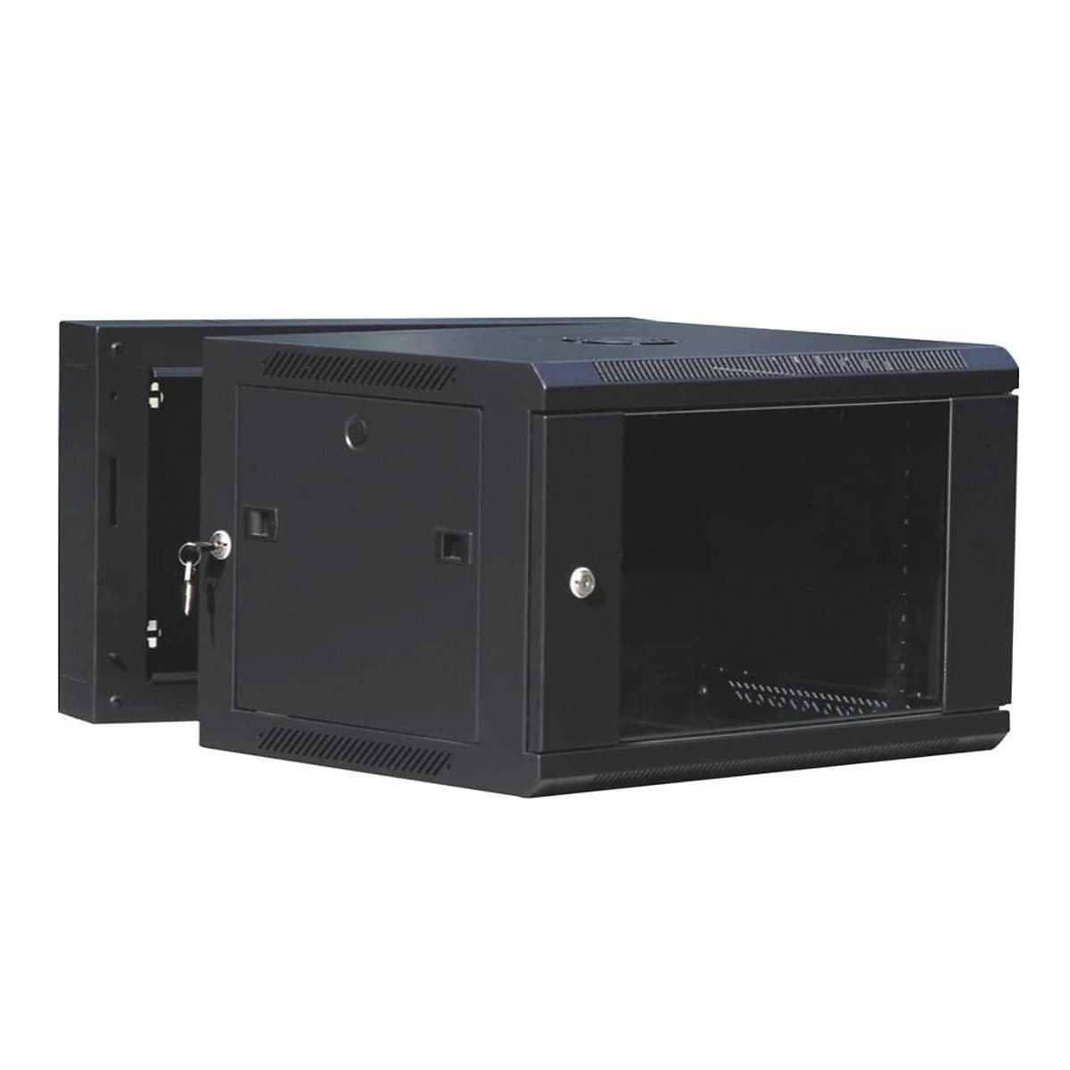 Rack 6u Pivotante Negro 600x550 Inc Org Vert Tra Y Torn