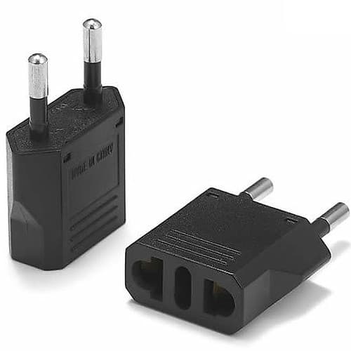 Electricidad Adaptador Usa A Europeo Negro Generico