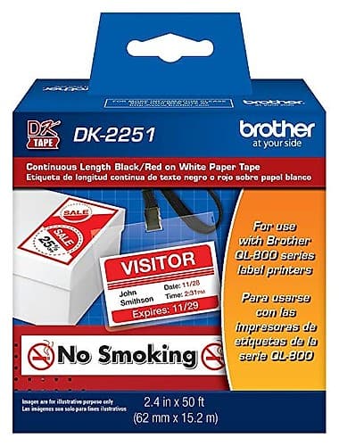 Rollo Continuo Auto Adhesivo Brother Dk-2251 62mm X 15.2m