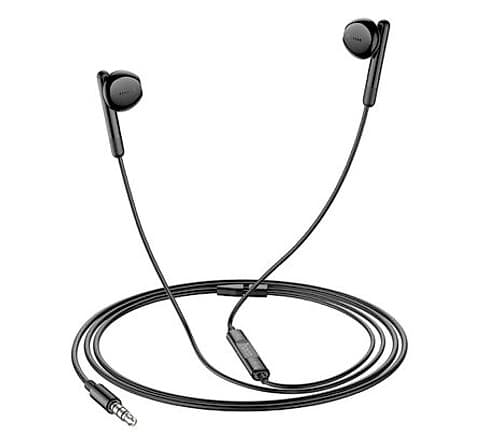 Hoco M93 Earphones C/Mic 3.5mm Black (D)