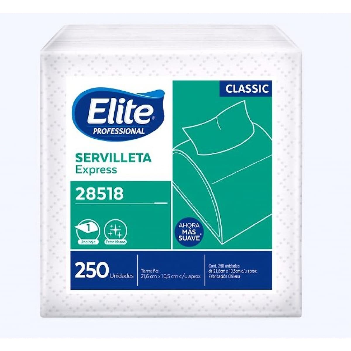 Servilletas Elite Professional Classic Simple Hoja X250 Unidades