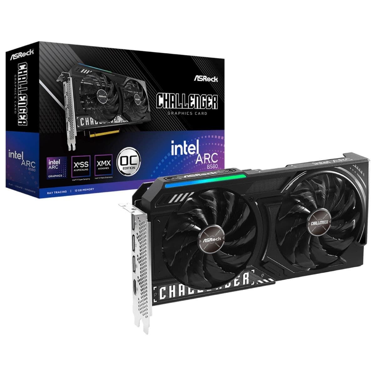 Tarjeta Asrock Intel B580 Arc Challenger 12gb Oc
