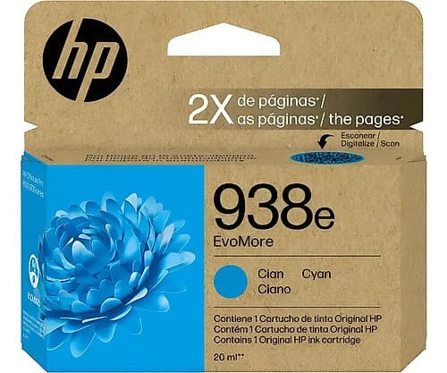 Cartucho De Tinta Hp 4s6x9pl 938e Cyan 1650 Paginas