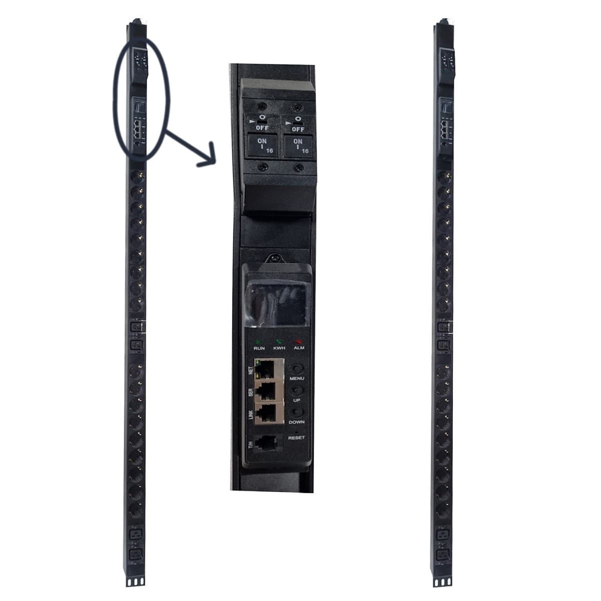 Pdu Vertical 18 Tomas Schuko Comb+A C19- Mon -32 Amp- 3 M