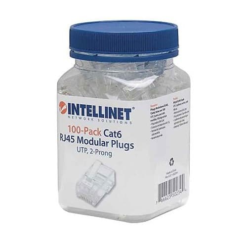 Conector Rj45 Cat6 Frasco X100 Intellinet