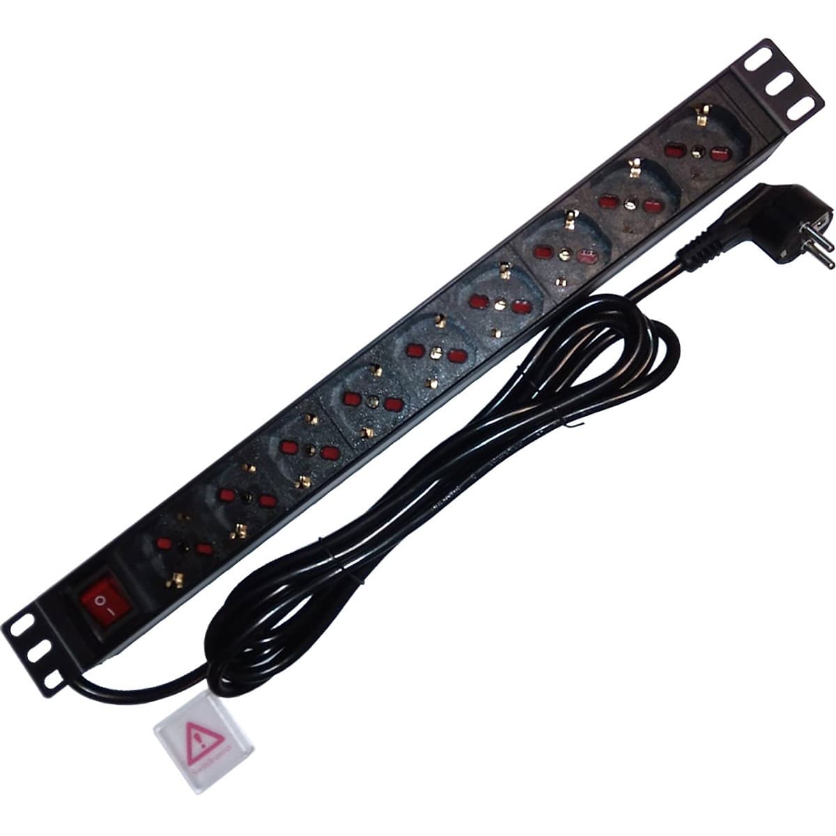 Pdu 9 Tomas Comb Schuko/3 En Línea 3 Mts - 19" C/Ll