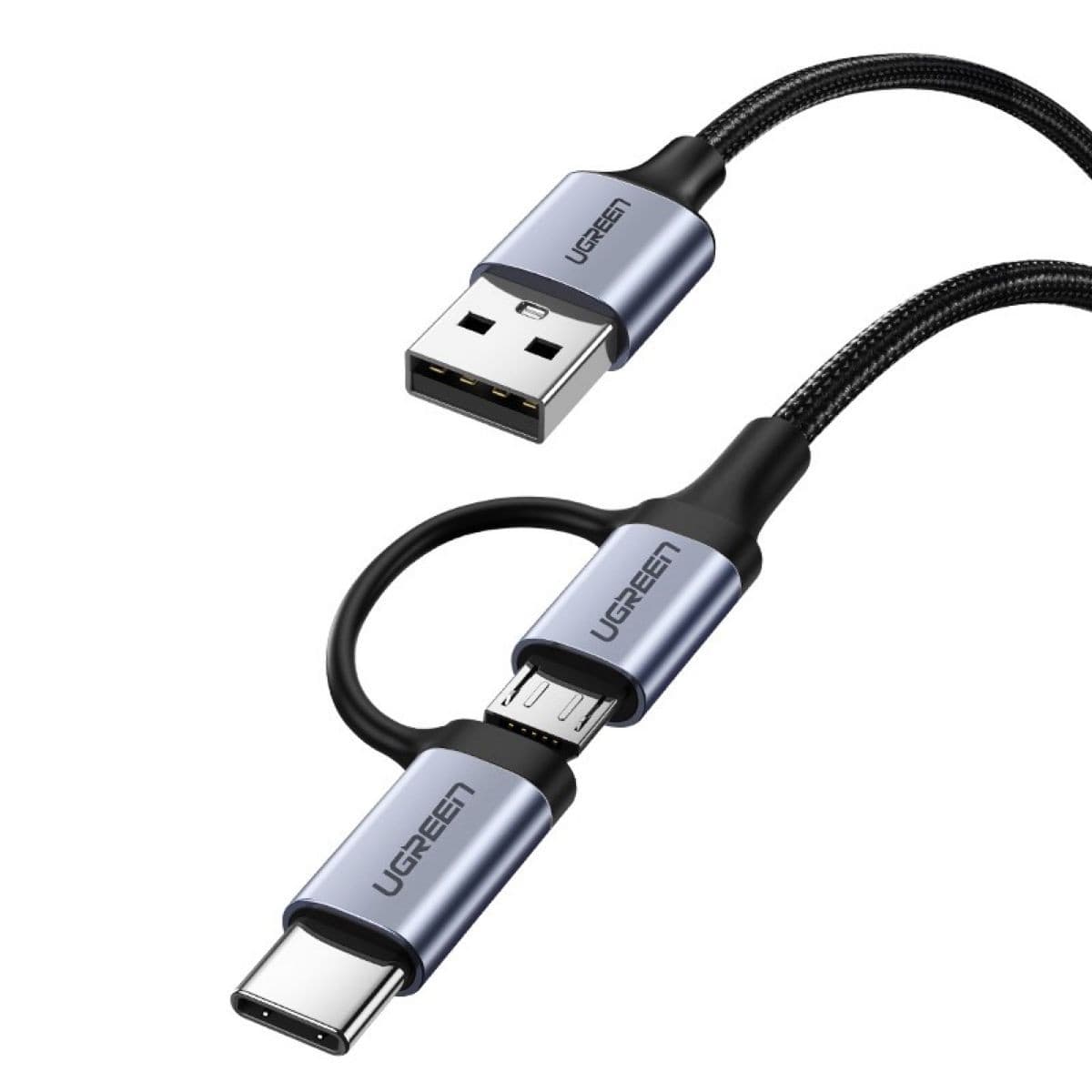 Cable Ugreen 2en1 Usb A Micro-Usb A Usb-C