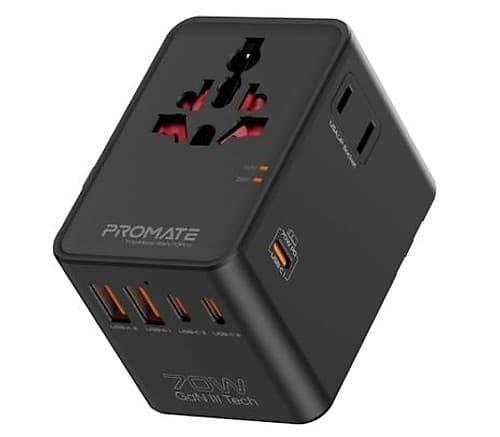 Promate Tripmate-Gan70pro Adaptador Universal 70w