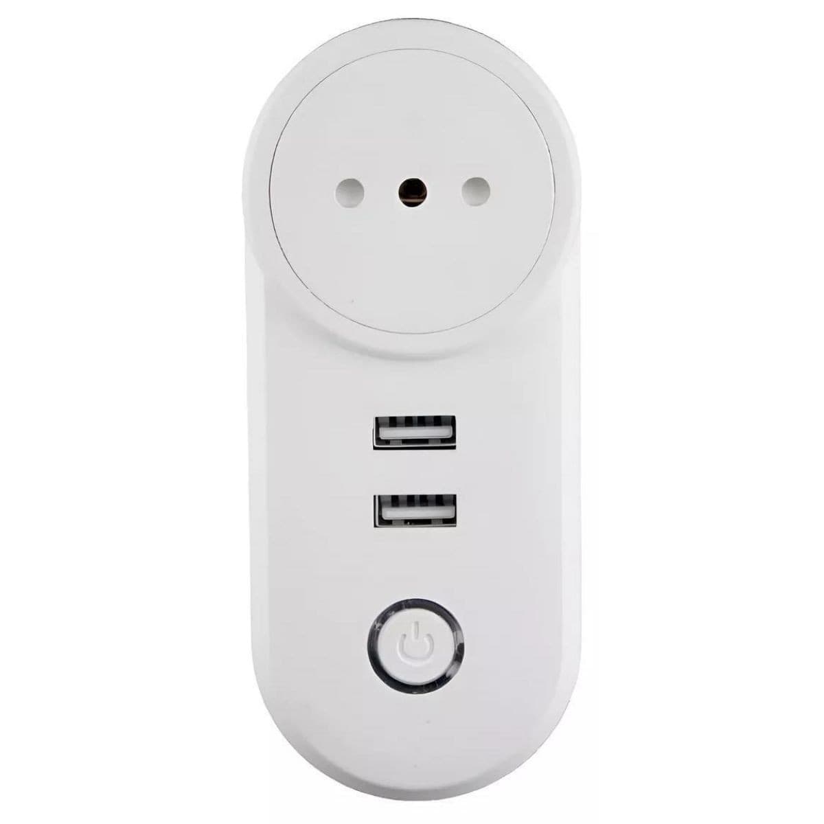 Enchufe 3 En Línea Con 2 Usb Zigbee