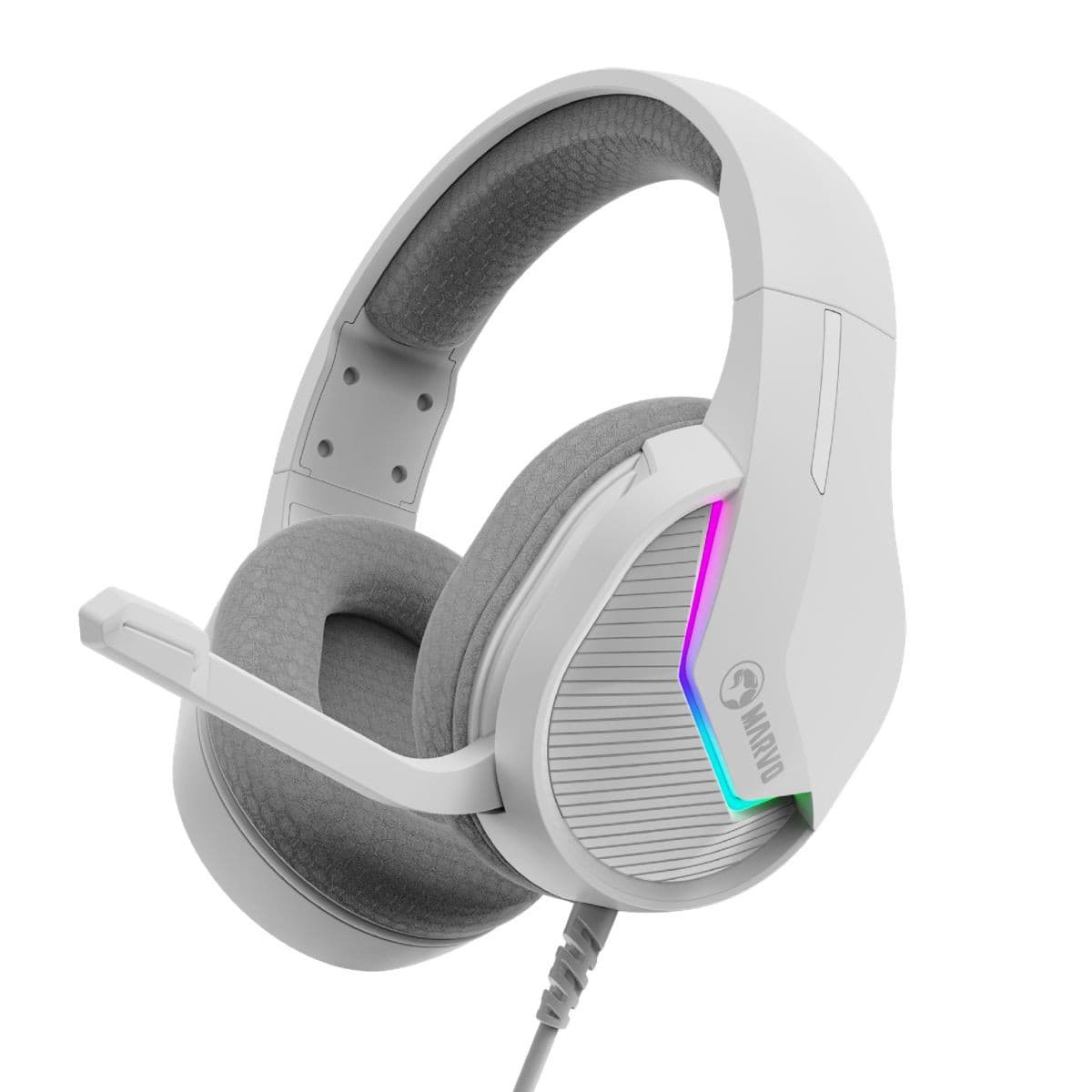 Auricular Marvo H8618 Tactic 40 Rgb Wh
