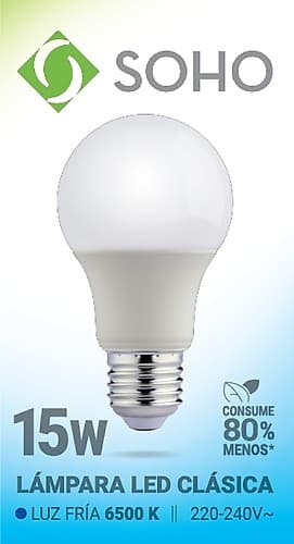 Lampara Led Soho E27 15w Fria X 10 Unidades